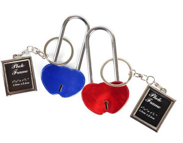 Love Heart Padlock with Personalised Dedication